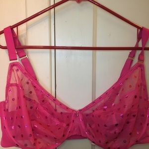 Pink polka dot Bra